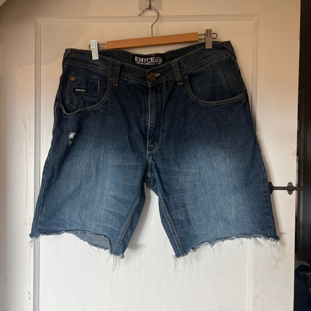Enyce Denim Jean Shorts Jorts Baggy Wide Leg Y2K Skater Hip Hop Men's Size 36